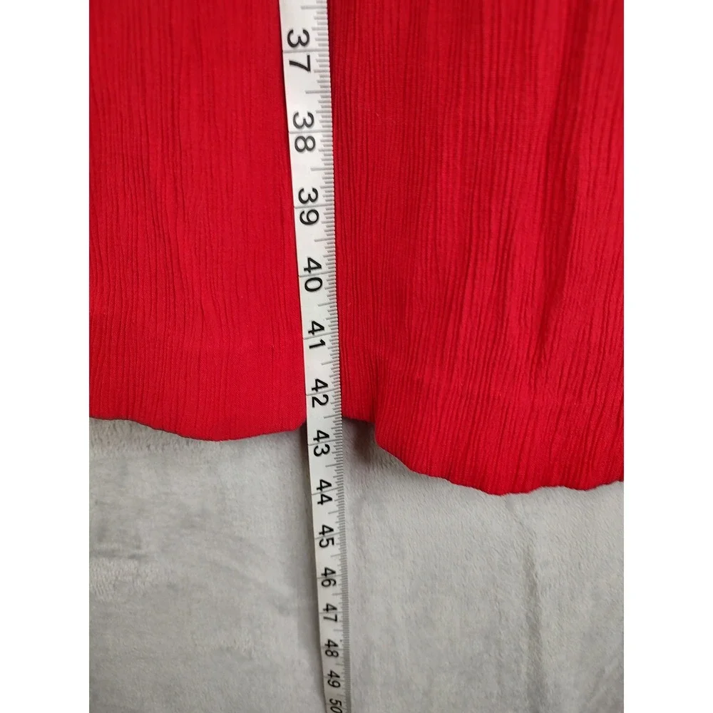 Miss Dory Red‎ Textured Button Front Midi Dress Set Size 10